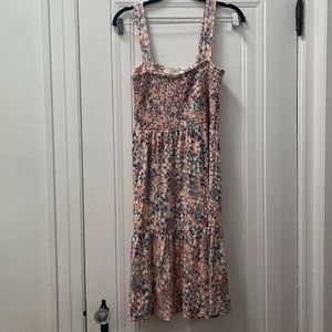 Pink floral dress